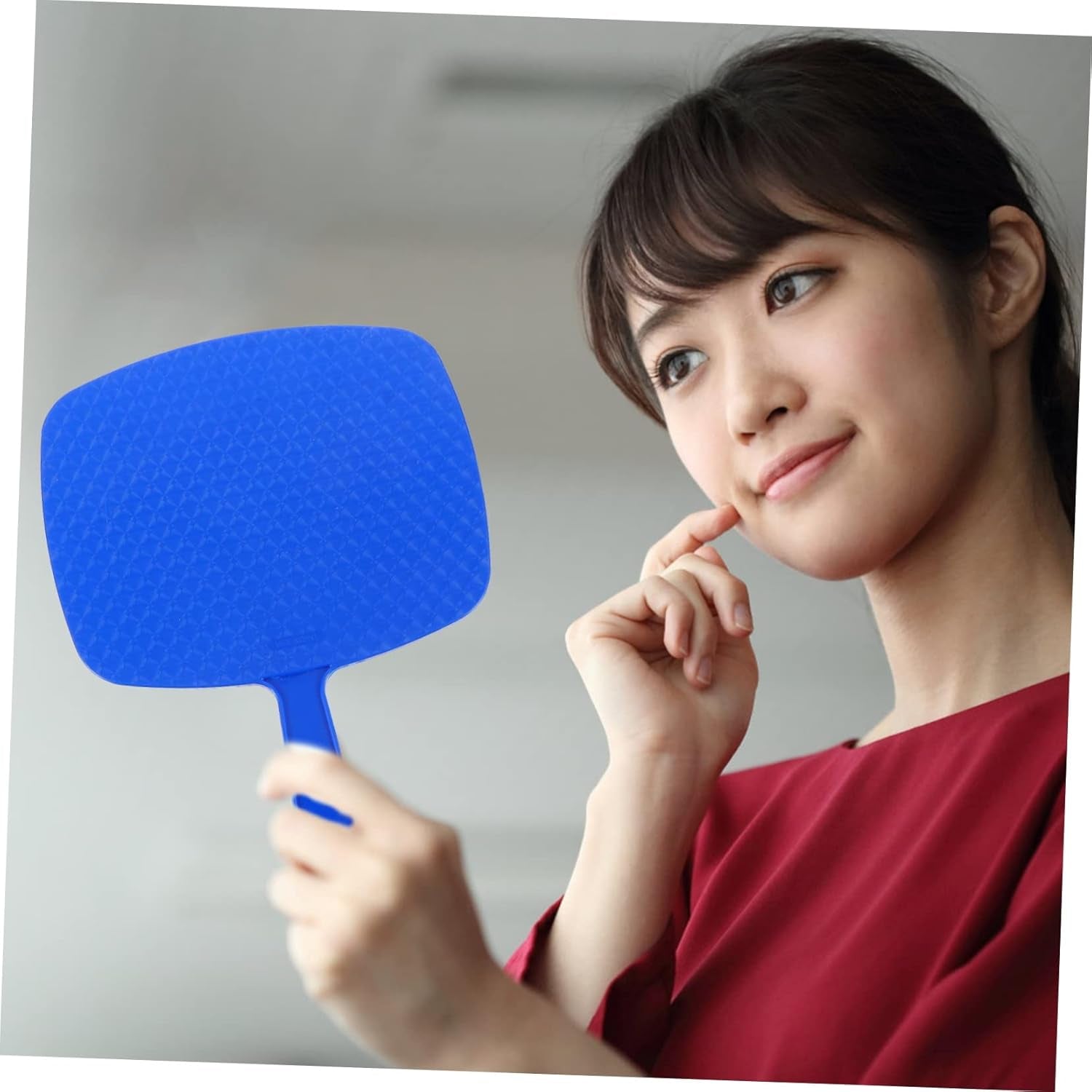 3Pcs Handheld Makeup Mirror Portable Cosmetic Mirror for Women Reflection Easy to Clean for Travel Compact for Handbag Use