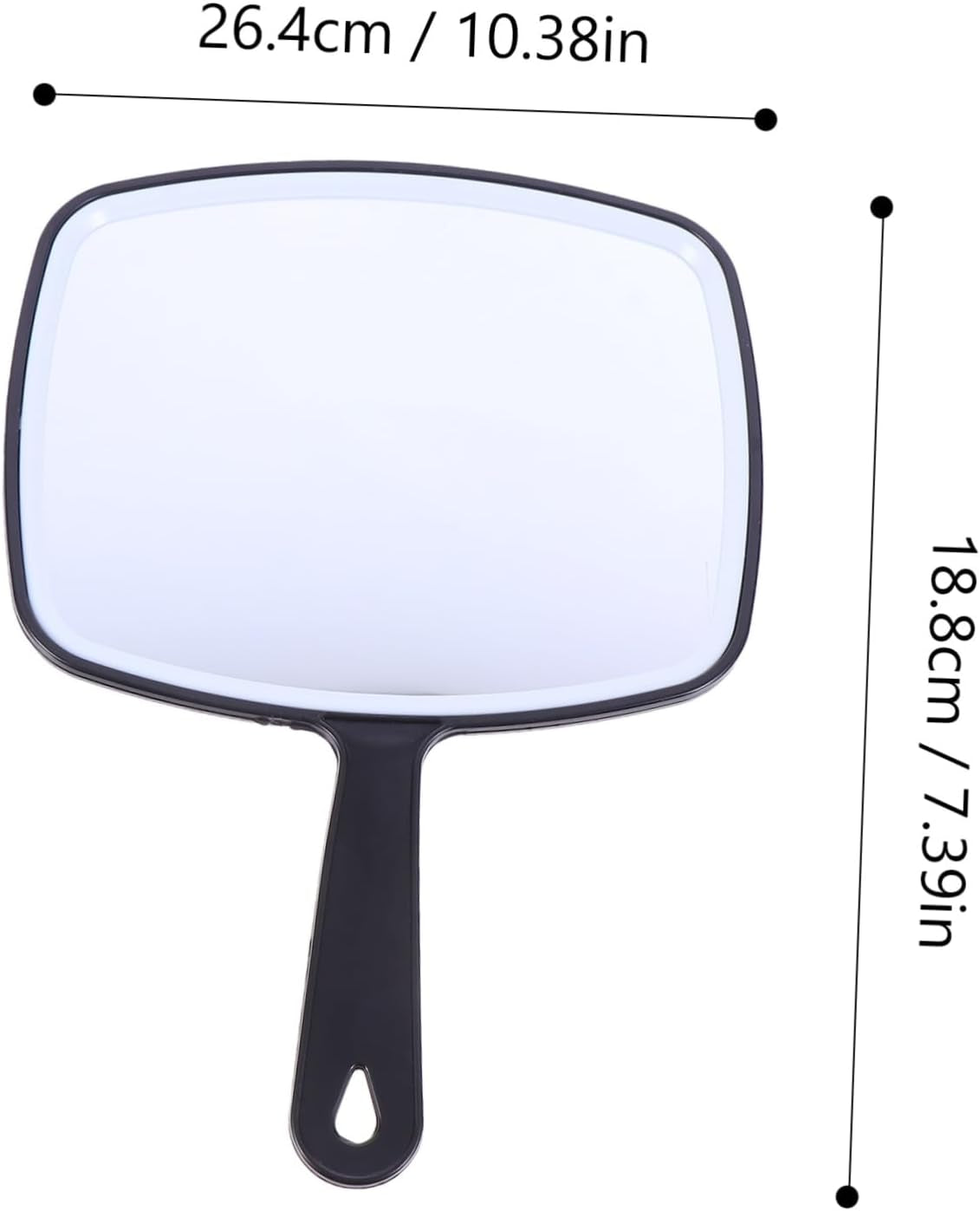 3Pcs Handheld Makeup Mirror Portable Cosmetic Mirror for Women Reflection Easy to Clean for Travel Compact for Handbag Use