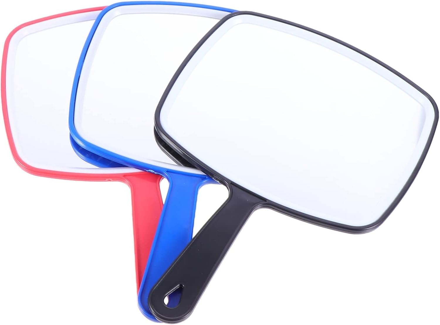 3Pcs Handheld Makeup Mirror Portable Cosmetic Mirror for Women Reflection Easy to Clean for Travel Compact for Handbag Use