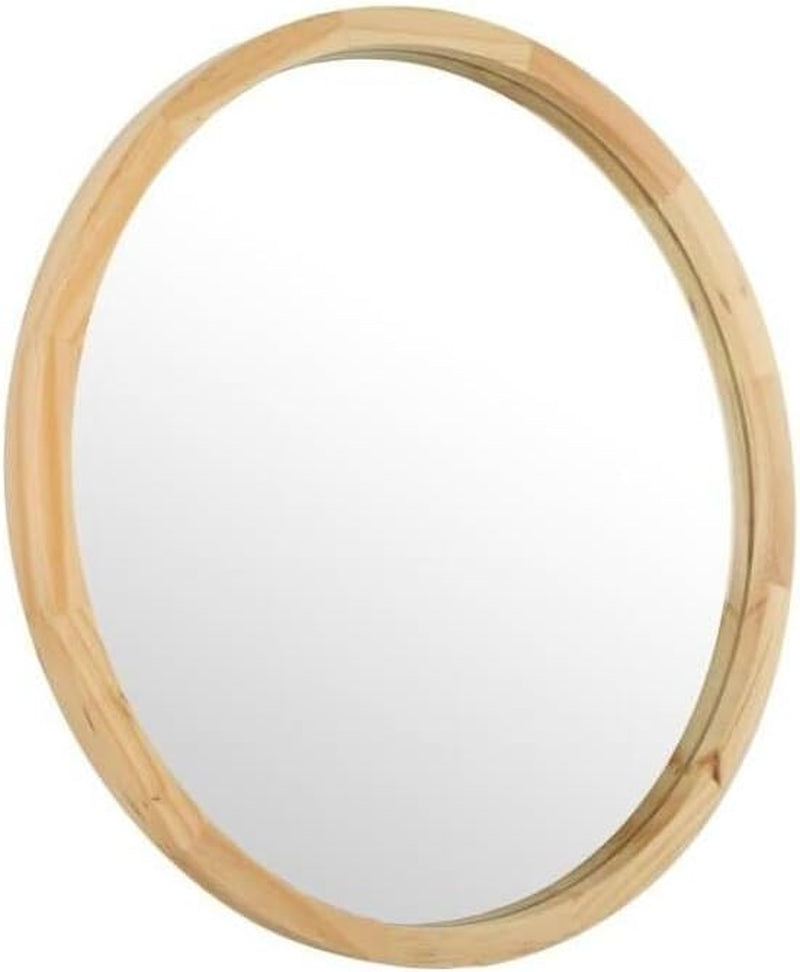 Wall Mirror, round Mirror, Decorative Wood Frame Mirrors for Bathroom Entryways Living Rooms and Powder Room,Bedroom (Natural Wood, Large 24“)
